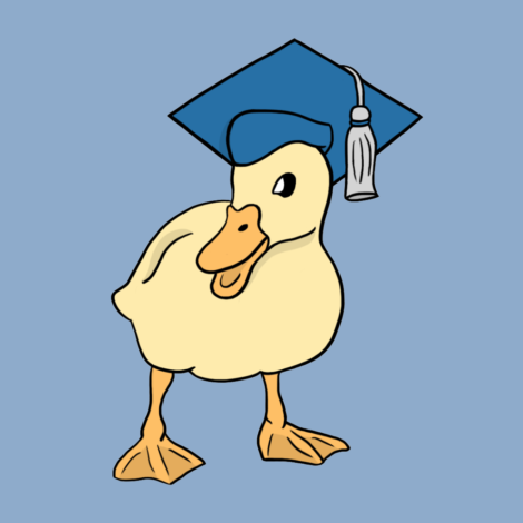 duck with graduation cap
