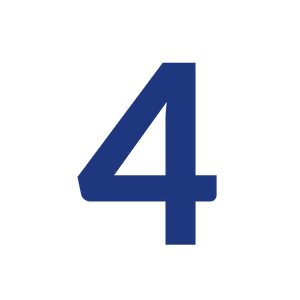 Dark blue "4" with large font.